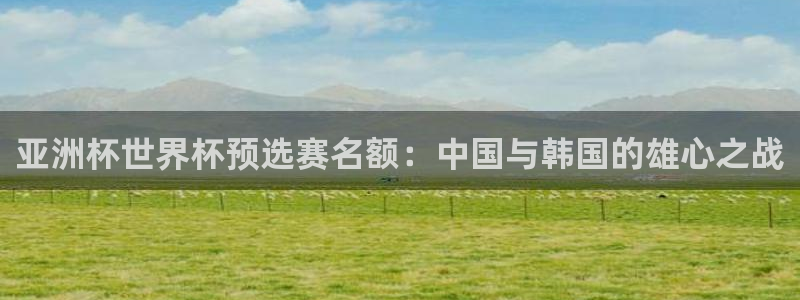 世界杯直播网：亚洲杯世界杯预选赛名额：中国与韩国的雄心之战